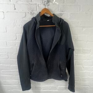 New Balance Women's Heatloft Quilted Full Zip Hoodie Jacket Black Size Medium